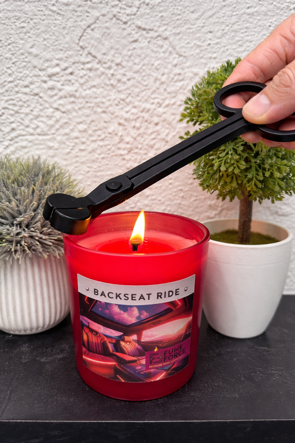 Kerzenschere Schwarz Matt – Präzise Dochtschere für Duftkerzen & Stumpenkerzen