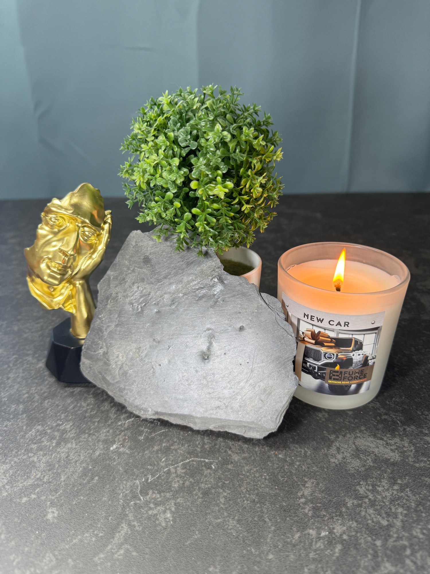 Kerzenuntersetzer aus Schiefer – Hitzebeständige Unterlage für Duftkerzen